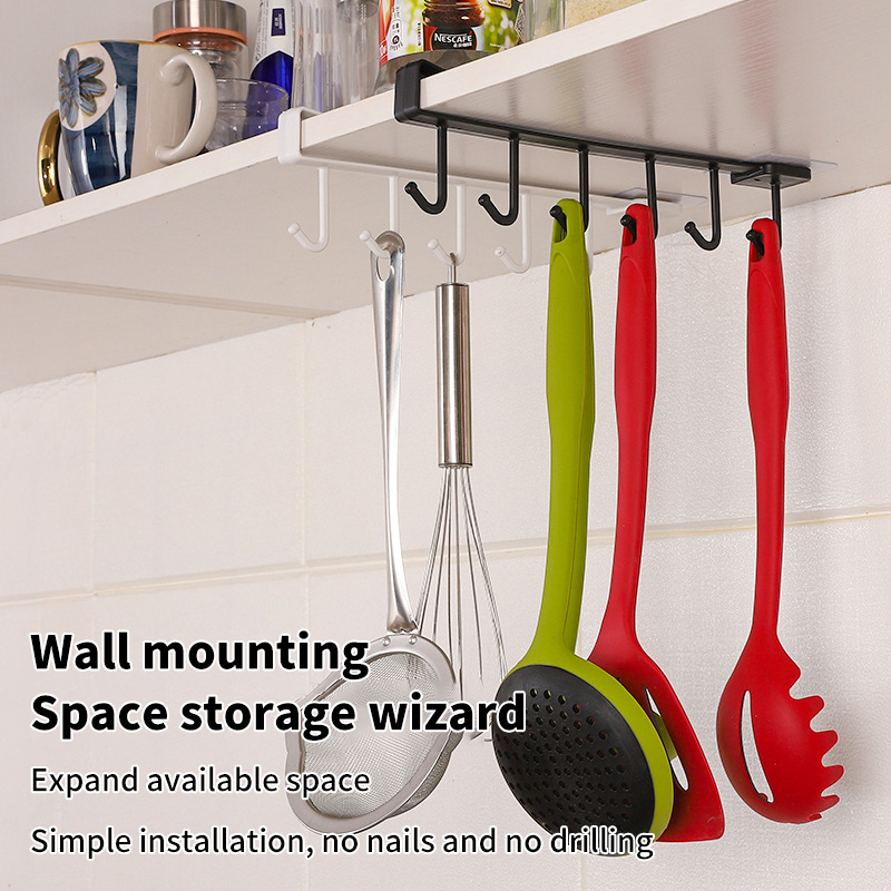 6 Hooks Storage Shelf Plastic  - Kitchen Uncle ulasan dan harga