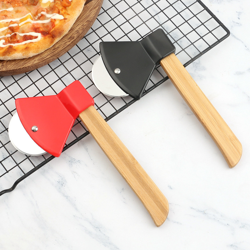 Wooden Handle Axe Shape Pizza  - Kitchen Roller Baking ulasan dan harga